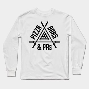 Pizza, Bars and PRs Fitness Triangle v2 Long Sleeve T-Shirt